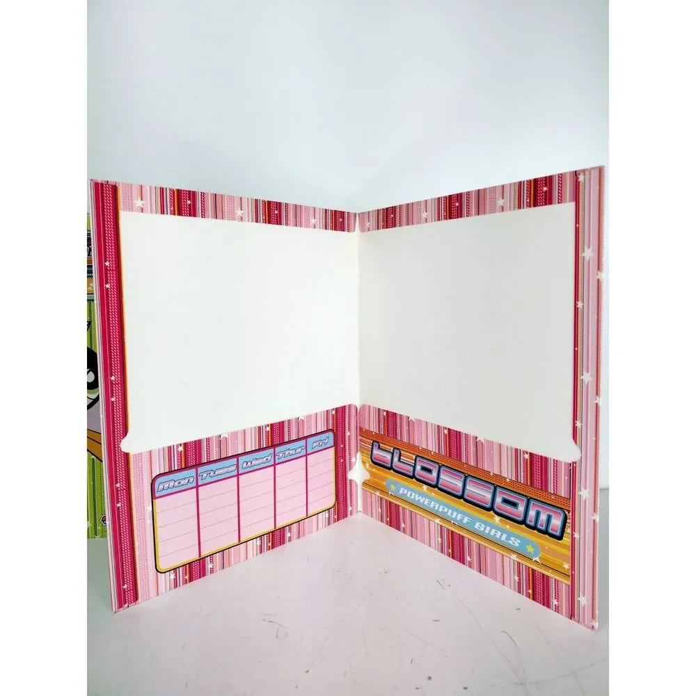 Y2K Powerpuff Girls Blossom Buttercup Bubbles 3 Ring Binder Folder Lot of 4